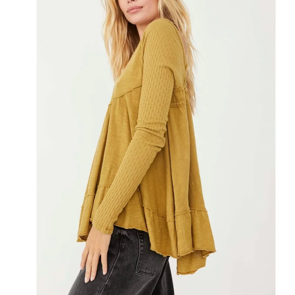 🎉LAST CHANCE🎉 NWT Free People Sundae Tee / Olive Bitters - Picture 3 of 5